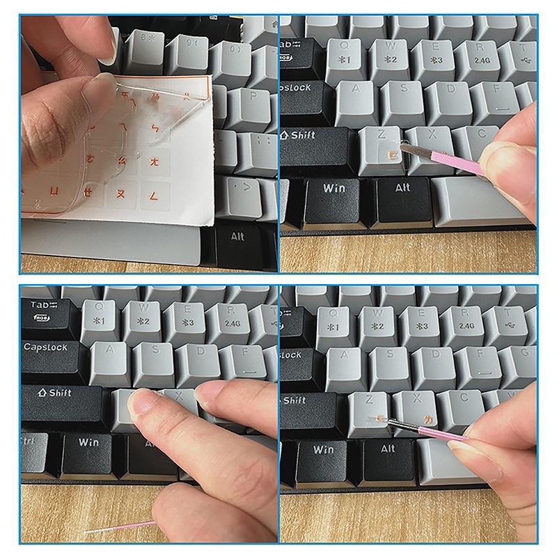 Korean Language Tear-Off Film Keyboard Sticker Desktop Laptop Key Sticker Single Film Universal Transparent Engraving Sticker