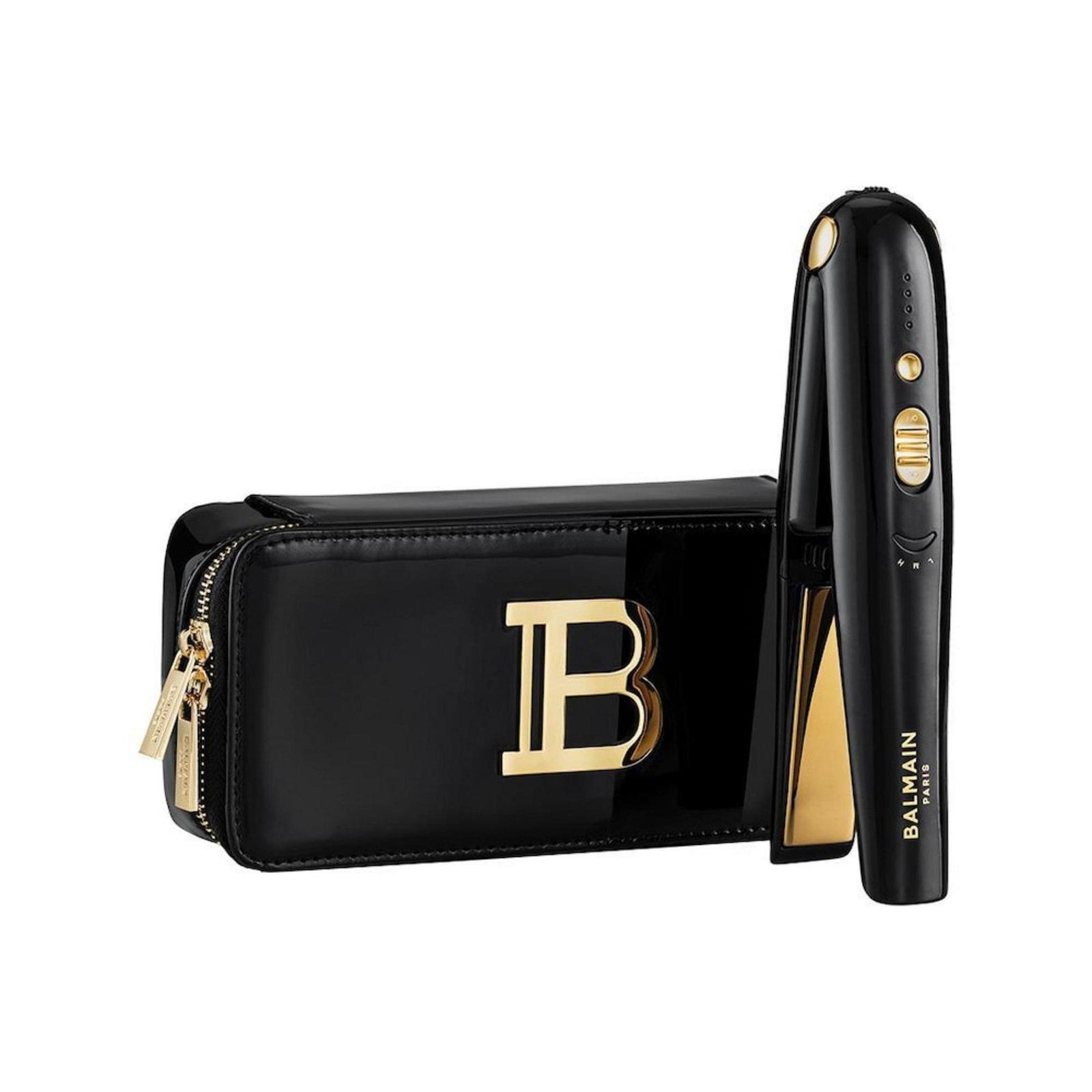 Balmain Professionnel, Edição Limitada, Alisador de Cabelo a Vapor Elétrico, Preto/Dourado