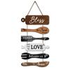 Bless The Food Before Us Wall Art Wooden Hanging Sign Large Wall Hanging Tag  Dining Room Bedroom