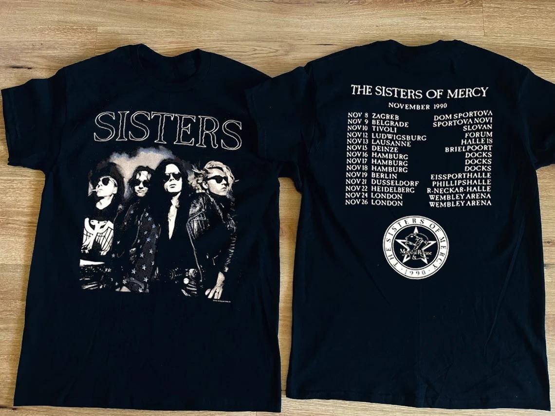 Vtg The Sisters of Mercy Tour 1990 Cotton Black Shirt UR301 M