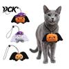 Holiday Atmosphere Pet Decor Halloween Collar Charm, Plush Ghost Pumpkin Pendant, Soft Stuffed Durable Play Toy Hanging Ornament for Cats, Small