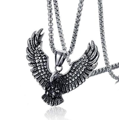 Mode Adler Anhänger Punk Edelstahl Halskette Retro Trendy Männliche Persönlichkeit Casting Adler