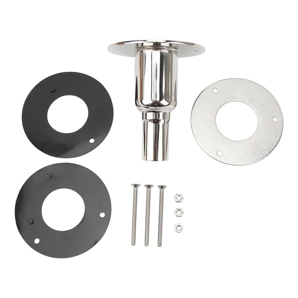 22mm Thru Hull Exhaust Skin Fitting Socket 316 Stainless Steel Tube Pipe Socket for Yachts Ship Diesel Heater Vents