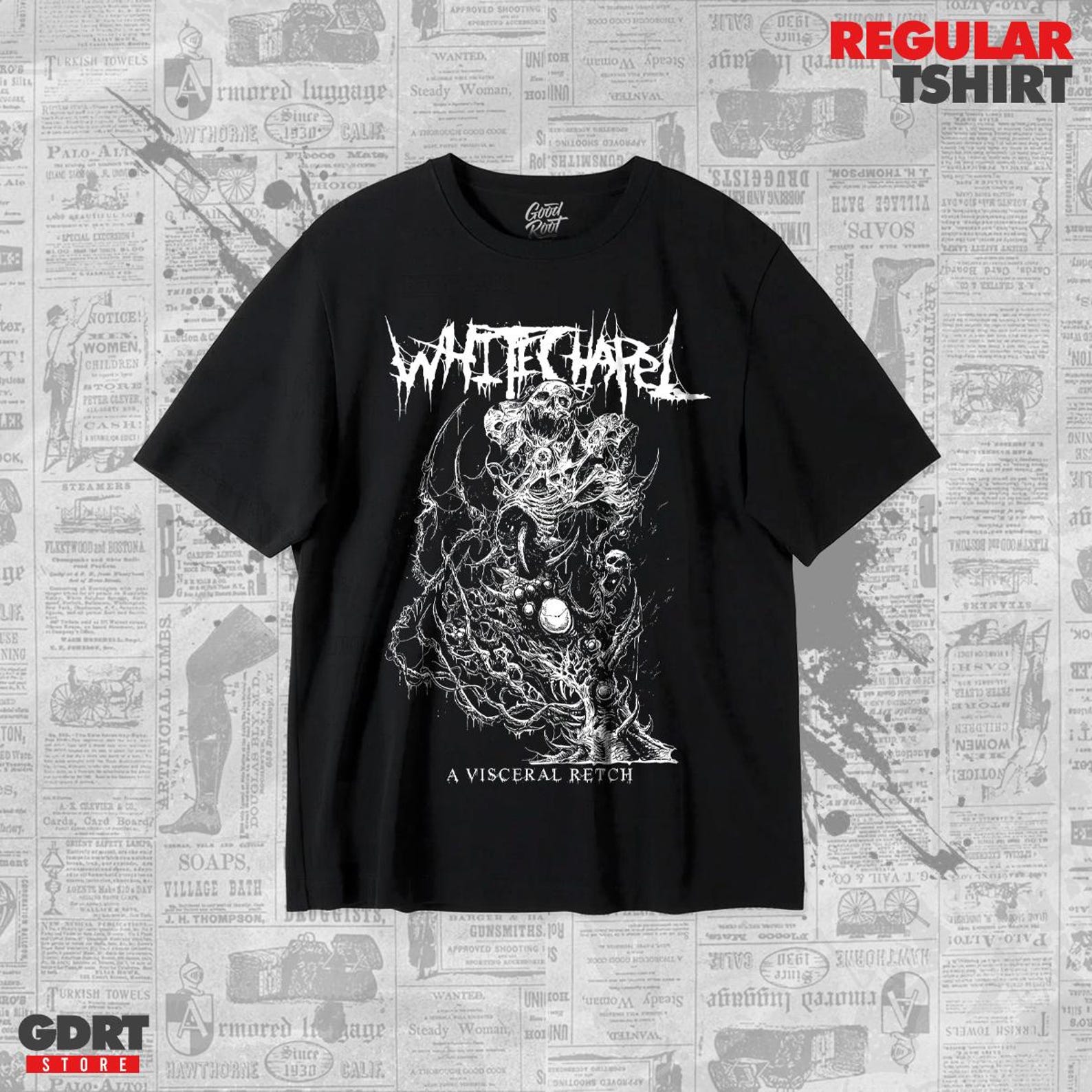 Whitechapel T shirt - A Visceral Retch Albums - Unisex Heavy Shirt S