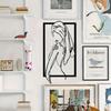 1pc Minimalist Line Art Metal Wall Art for Home, Bathroom Room Decor Housewarming Gift