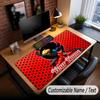 Custom Name Text Big Mouse Pad,Miraculous Ladybug Soft Non Slip Extended Desk Mat For Home Office