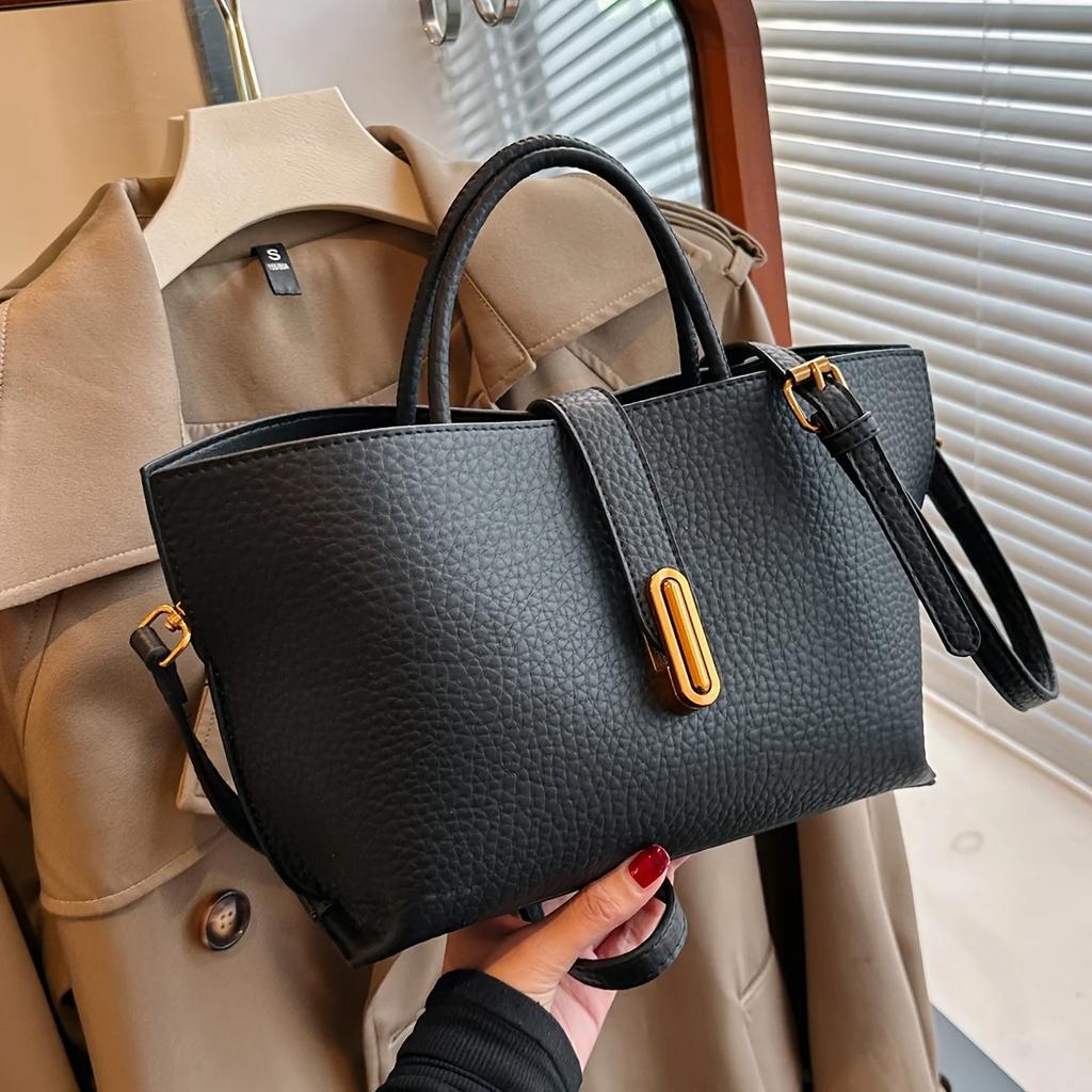 Sac Tote Polyvalent Vintage pour le Trajet, Sac à Main Grande Capacité pour Femmes, Sac Bandoulière Décontracté Tendance Style Coréen