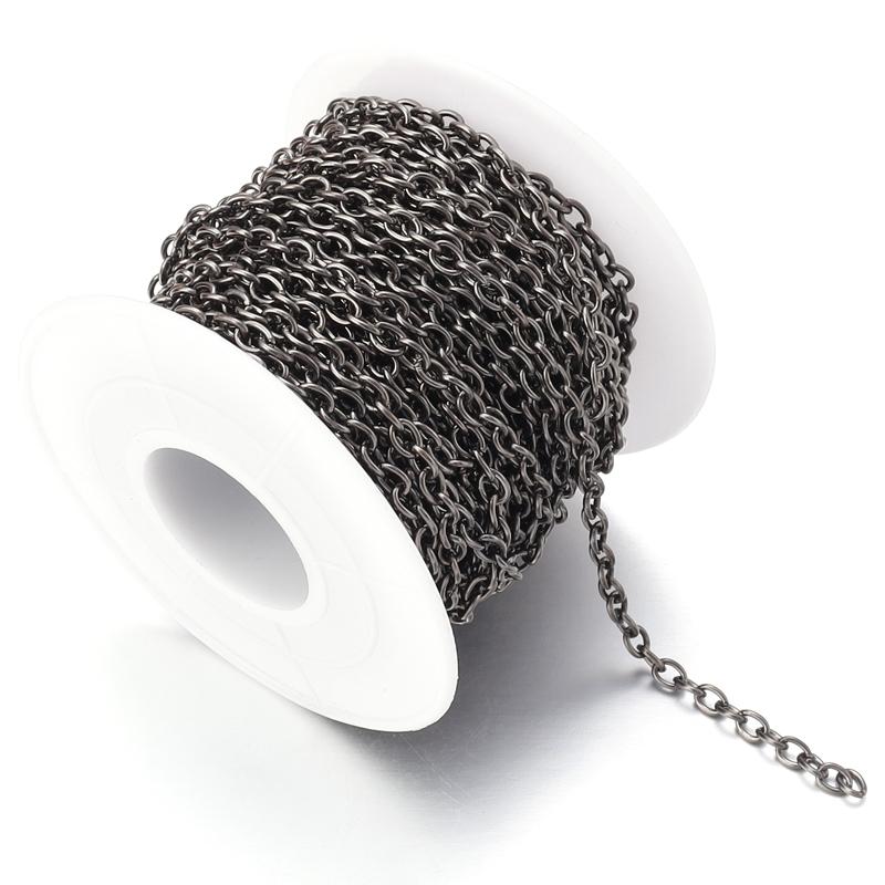 5-10 Yards/Roll High Quality Necklace Chain Bulk Cross Chains For Jewelry Making Findings DIY Necklace Bracelet Chain Materials