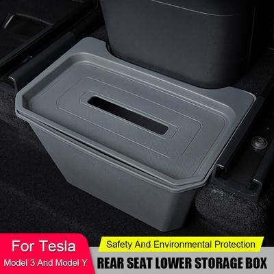 Pro Tesla Model 3 Model Y Úložný box/taška pod sedadlo auta v zadní řadě Odpadkový koš Příslušenství do interiéru auta