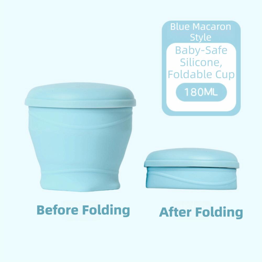 180ml Collapsible Travel Cup with Lid Folding Water Cup Portable Pocket Cup  Outdoor Use