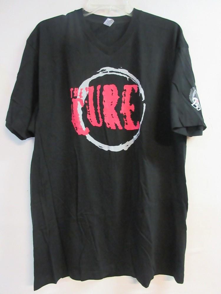 

THE CURE OFFICIAL MERCH LOGO BAND CONCERT MUSIC V-NECK EXTRA LARGE Unisex T-Shirt M