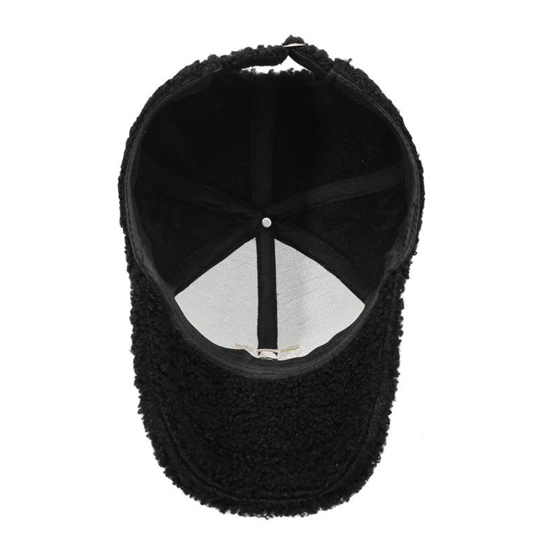 Autumn Winter Thick Lamb Plush Baseball Cap for Men Women Outdoor Warm Cap