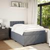 Maison Exclusive - Sommier à lattes de lit et matelas gris foncé 120x190cm velours