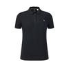 FILA Tennis Fashion Minimalist Sports Casual Versatile Comfortable Short Sleeve Polo Shirt Women tops Deep-Black A11W623123FBK