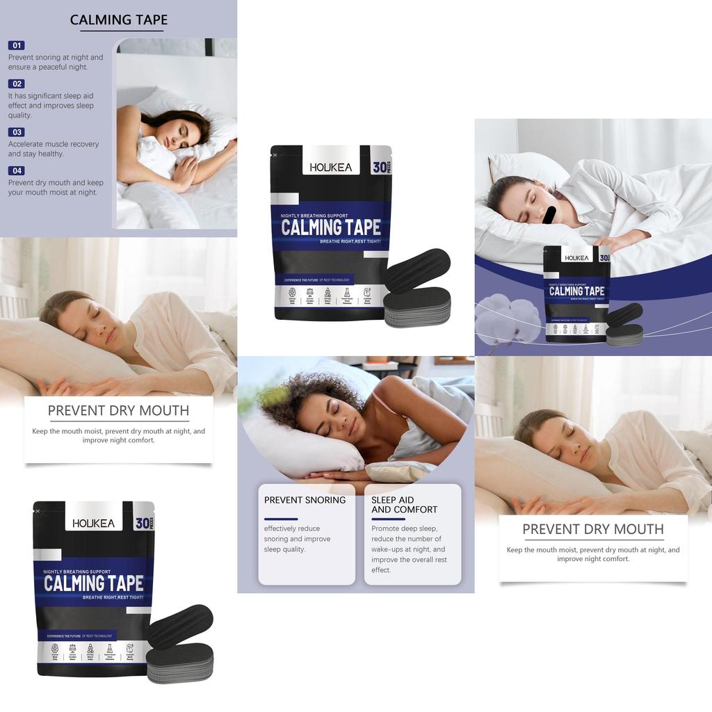 Houkea Nighttime Snoring Relief Patches For Peaceful Restful Sleep Comfort 30 Pieces