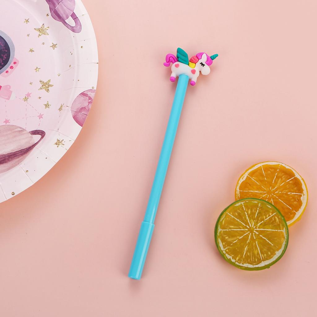 1Pc Unicorn Cartoon Pony Pen Back To School Season Gift Suitable for Office Work, Writing, Diaries, Signatures, and Student Classroom Prizes Party G