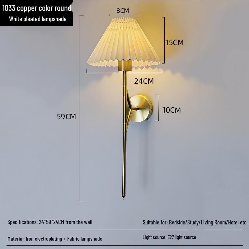 Popular Fabric Shade Wall Lamp for Living Room, Bedroom, Bedside, Corridor, or Balcony