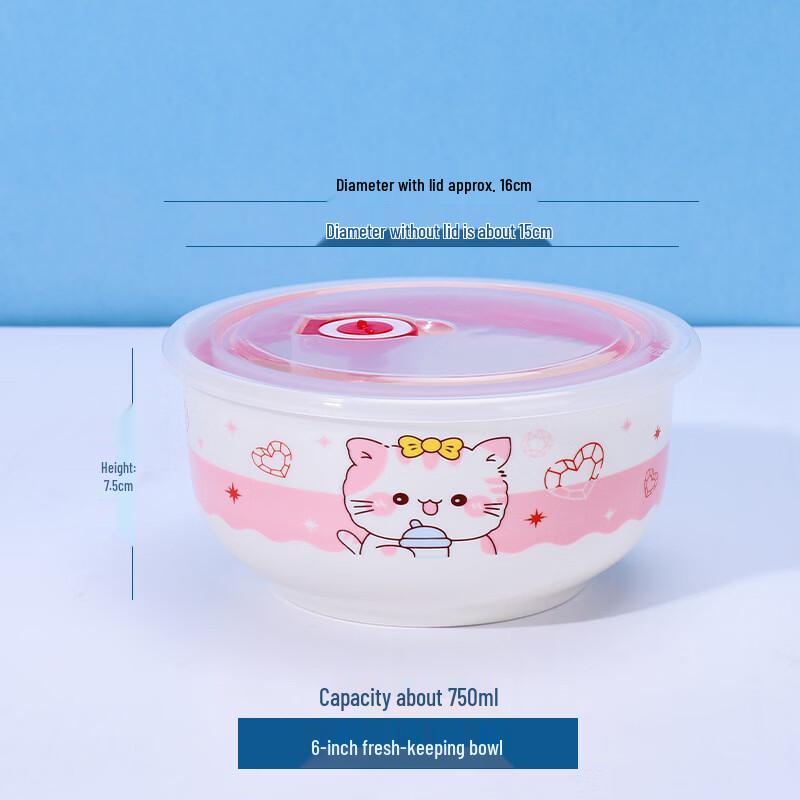 

ZISIZ Ceramic Food Storage Bowl Set - Lucky Cat