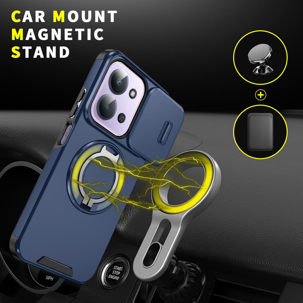 Ring Holder Case for Xiaomi 15T Pro 14t Poco X7 Pro 5G F7 Ultra X6 Mi15t Mi 15t Protection Cover Plastic Frame TPU Back Covers