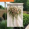 2D Flat, 2D Flat Printing Garden Flag 1pc, Beautiful Floral Arrangement Durable Single-Sided Print Yard Flag, Garden & Home Holiday Decoration, 29.97x