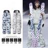 Unisex Ski Pants With Fleece Lining Waterproof Windproof Snow Skirt Alpine Skiing Snowboarding Winter Outdoor