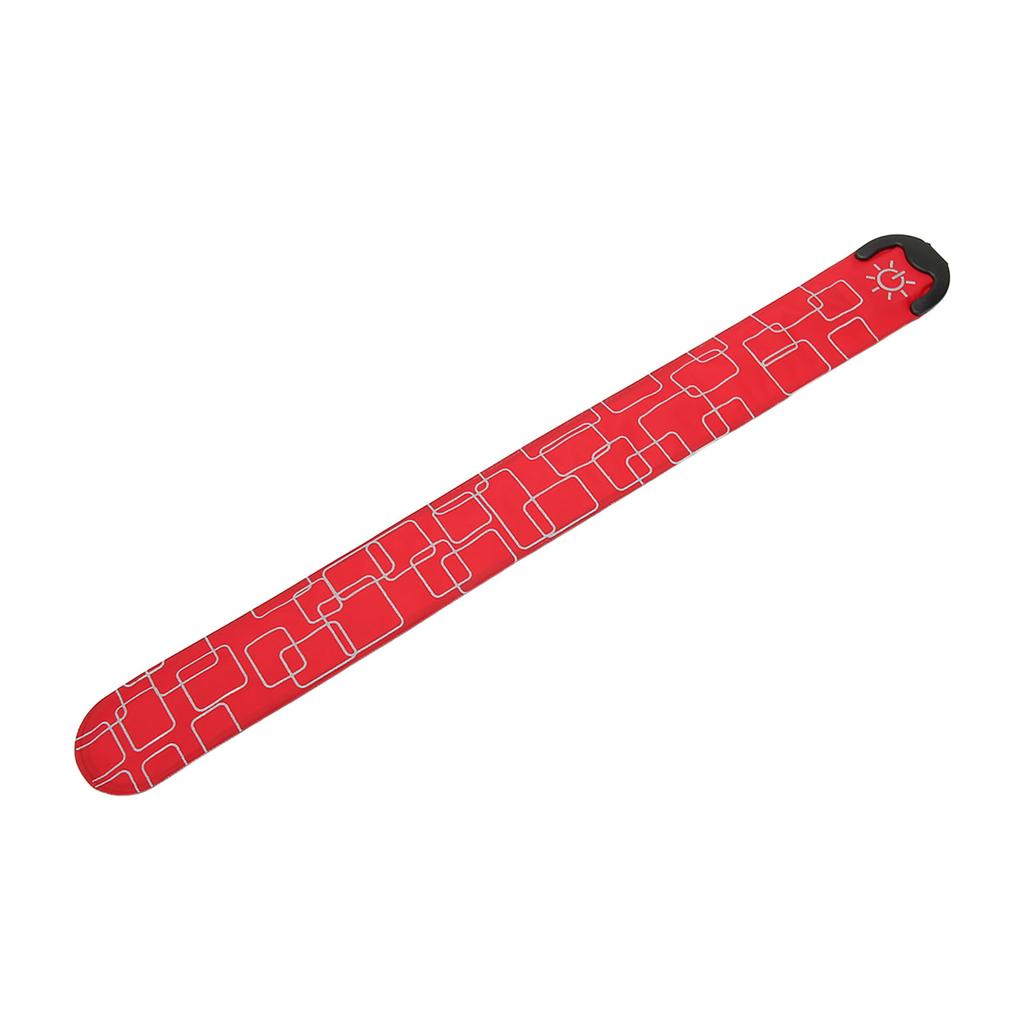 LED Safety Wristband Lights USB Charging 3 Level Adjustable Bracelets for Outdoor Night Running Red
