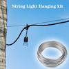 String Light Hanging Kit Stainless Steel Steel Wire Rope Heavy Duty String Lights Suspension Tool