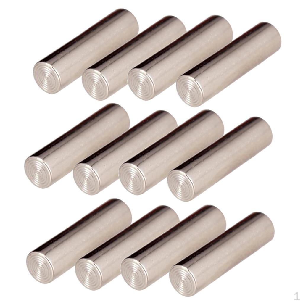 Set of 12 Pieces Silver 18mm Pickup Polepiece Bobbin Pole Fingerprint Surface for Electric Guitar