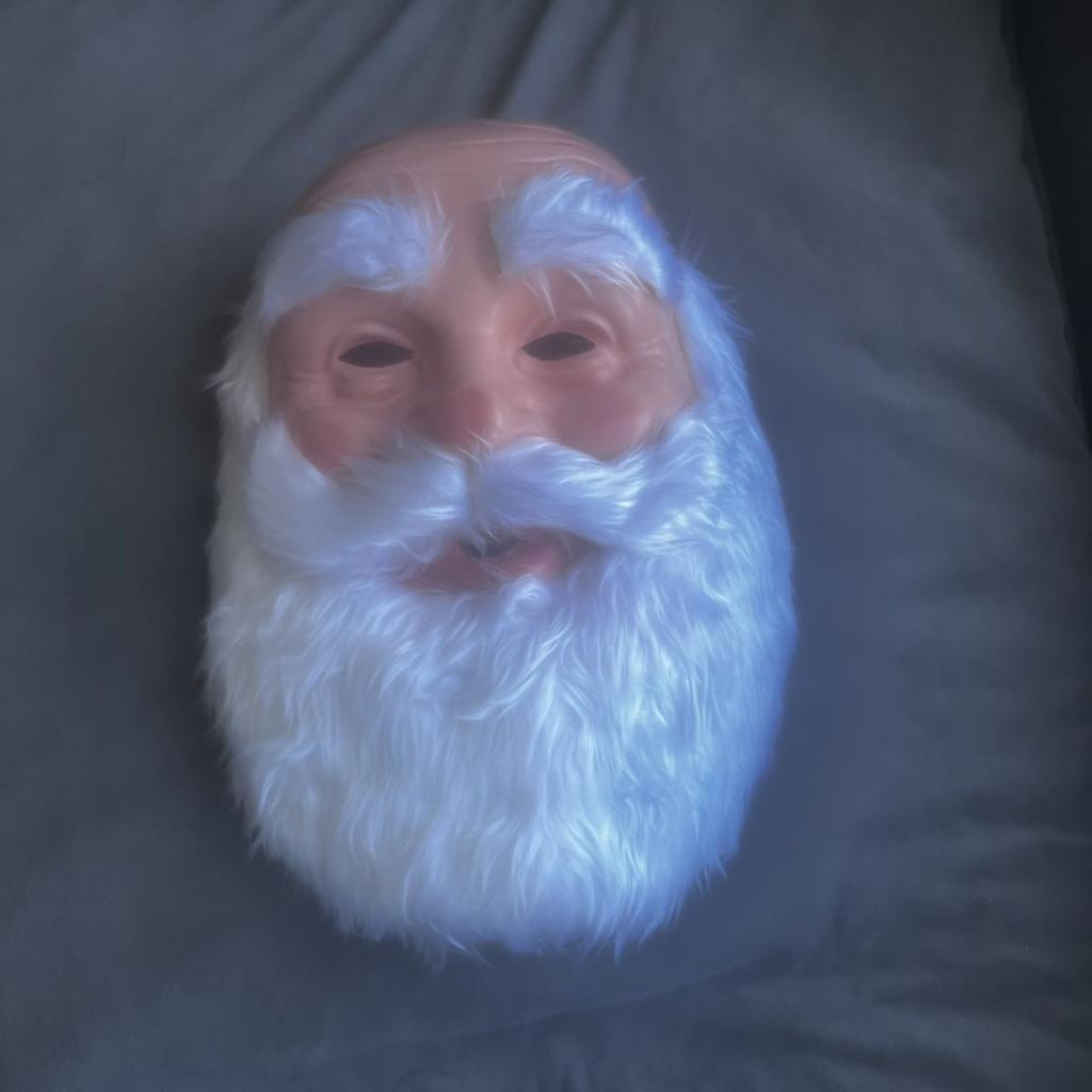 Santa Claus Mask Halloween Mask Headset Santa Claus Headset White Bearded Grandpa Mask