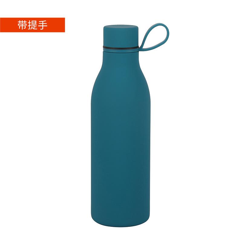 Schöner Griff Kleine Mundflasche 304 Edelstahl Thermosbecher Tragbarer Sportwasserbecher Geschenkbecher