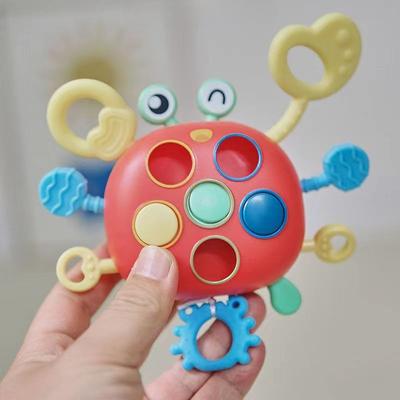 Cartoon Früherziehung Säuglings Intelligenzspielzeug - Krabbe Lala Glückliches Baby Zieh- und Druckspielzeug - Handbewegungs-Trainingsspielzeug