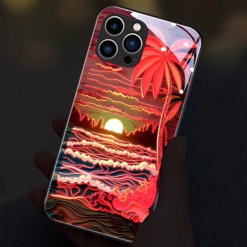 Modische Handyhülle, intelligente leuchtende Handy-Schutzhülle