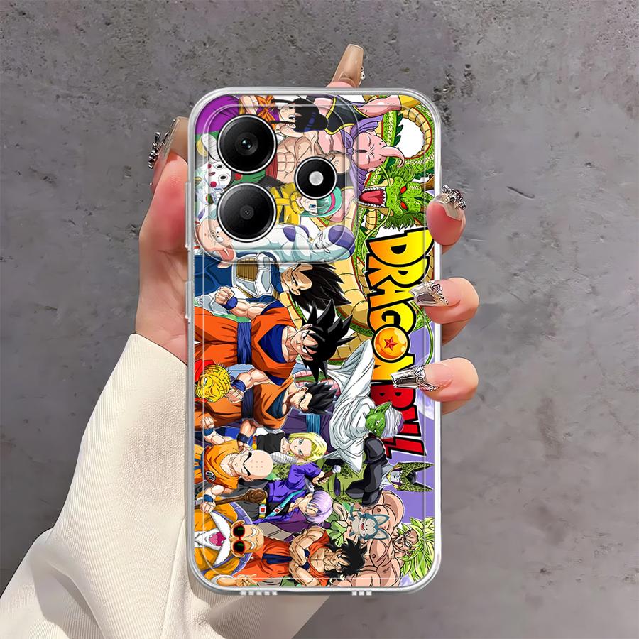 Fodral för Xiaomi Redmi Note 14 Pro Plus 13C 9 10 12S Note 13 10S 14C 11 A4 11S 12 Mjukt telefonfodral Tecknad Drakenboll Anime