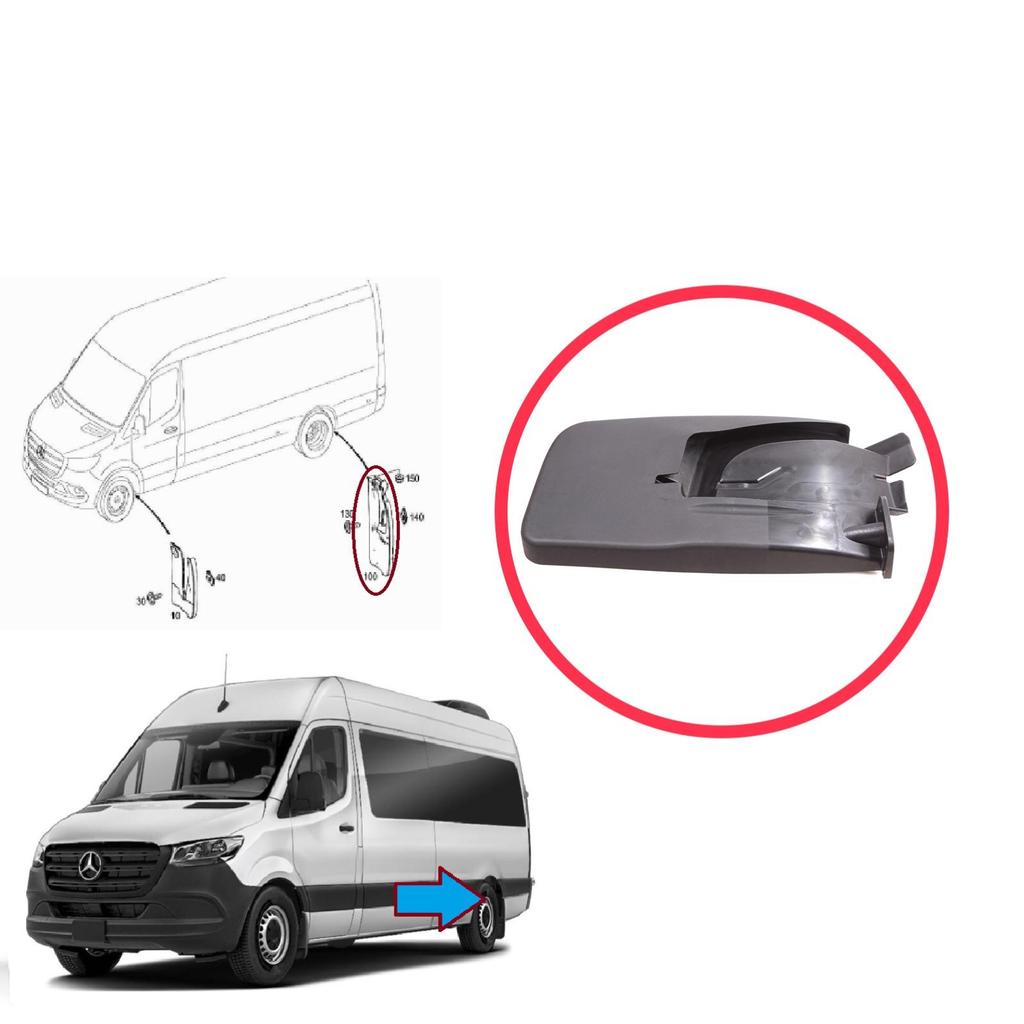 ESP1226-1 Rear Left Mud Flap Splash Guard for Mercedes Sprinter 907 910 VW Crafter SY SZ 2017-On A9078890200