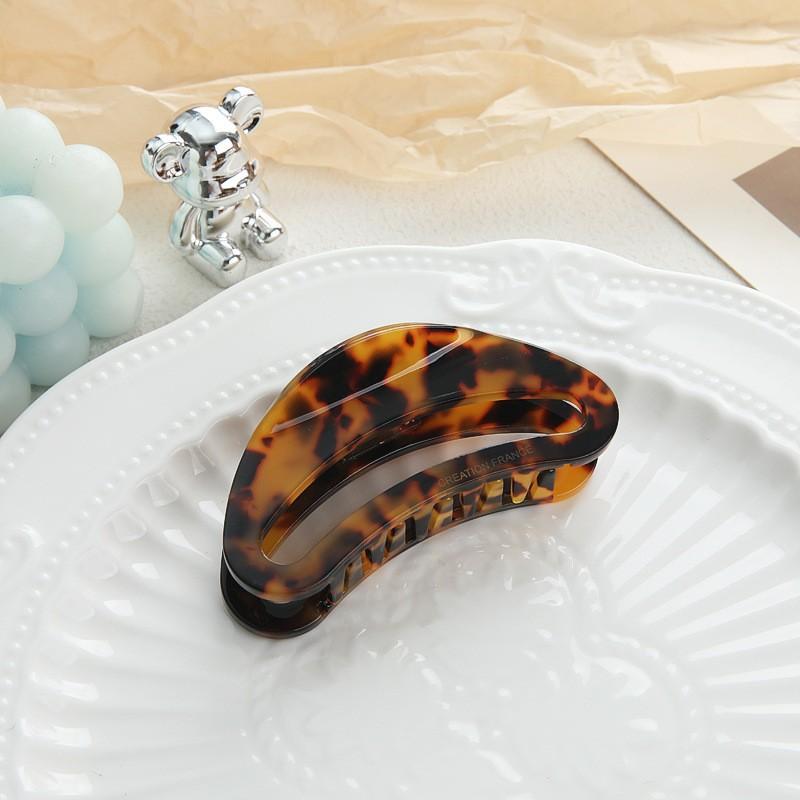 Oversized Hairpin Hollow Tortoiseshell Acetic Acid Grab Clip Retro Temperament Back Head Disc Hair Shark Clip