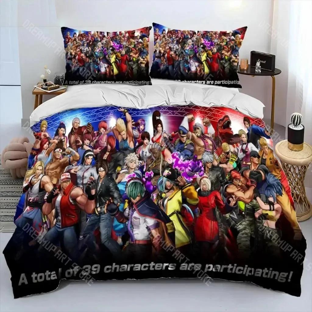 3D Print King Of Fighters Retro Bedding Set Boys Girls Twin Queen Size Duvet Cover Pillowcase Bed Kids Adult Home Textileextile