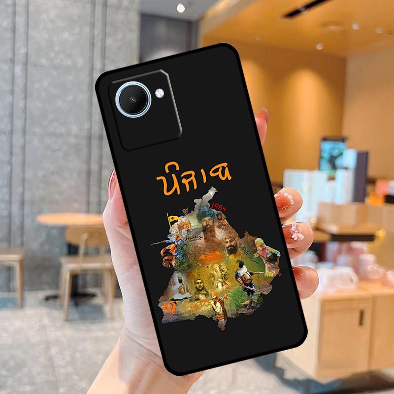 Punjab Map Case For Realme C55 C33 C31 C35 C30 C11 C15 C25s C21Y GT Neo 5 3T 2T 8 9 10 11 Pro Plus