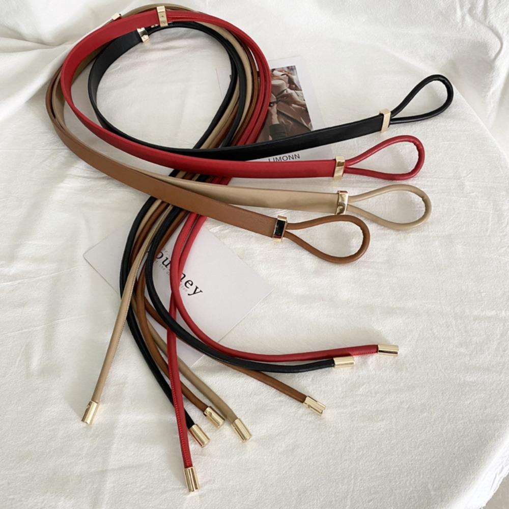 Non-hole Knot Style Belts Lace-up Waist Strap Fashion Adjustable Waistband  Jeans Dress