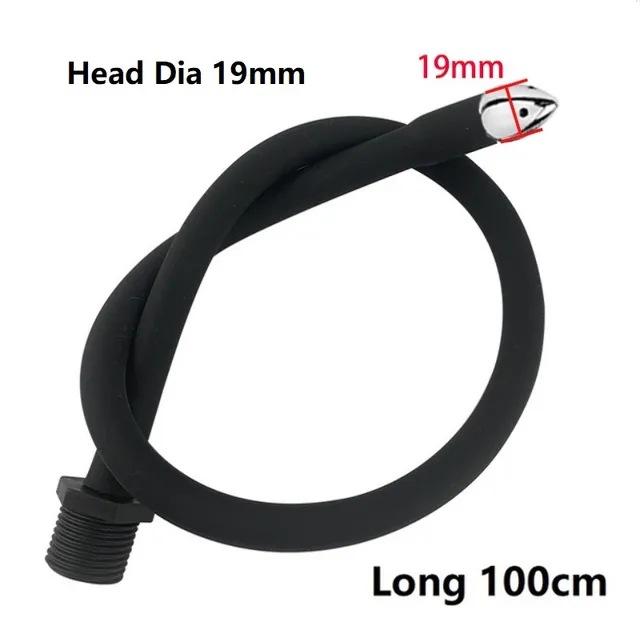 Silicone Metal Anal and Vaginal Irrigation Cleaning Sausage Filler Women Washing Device Unisex Adult Sex Product