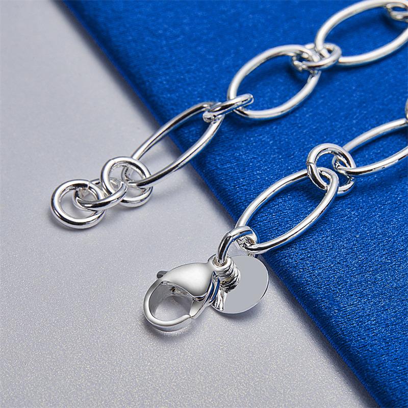 925 Sterling Silver 8-inch Exquisite Clover Bracelet for Women's Parties, Fashionable Weddings, Jewelry Accessories