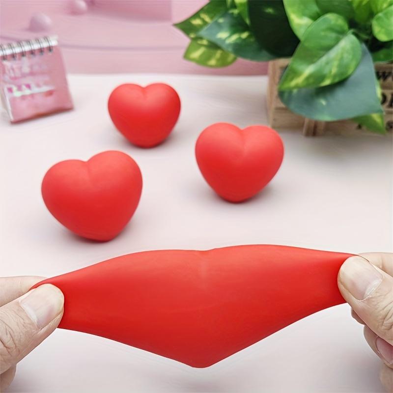 1/4pcs Heart Stress Ball Valentine Gift, Squeeze Toy for Classroom Exchange, Cute Anxiety Relief Party Favor for Kids & Friends