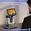 Digital Microscope 4.3 Inch IPS Screen 1000X Coin Microscope With/No Lights 1080P HD View Video Microscope for PCB Coins Plants