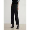 ELLE Women's Fleece-Lined French Knit High-Waist Straight-Leg Cropped Pants