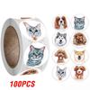 100-500pcs 1inch Round Cartoon Toys Animal stickers for kids Teacher Reward Encourage Sticker Office Stationery for children