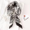 Luxury Brand  Silk Square Scarf Women Cat Neck Hair Tie Band Beach Hijab Kerchief Head Headbands Bandana Female Foulard 70cm