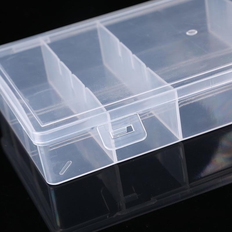 5-Gitter-Klassifizierung Aufbewahrungsbox Kunststoff Ohrringe Schmuck Verlängerung Display Wimpern Verlängerung Halter Aufbewahrungsbox für Einzelne