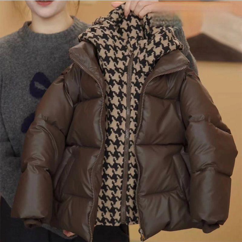 

Зимний товар детская хлопковая и толстая одежда, модная клетчатая хлопковая куртка 140 кофейный
