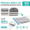 15 Pack Vacuum Storage Bags  Space Saver Vacuum Seal Bags for Clothing Compression for Travel Luggage Clothes with Hand Pump