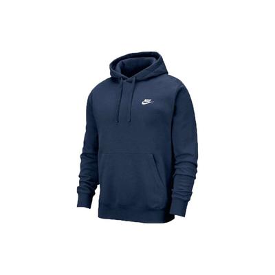 Nike Sportswear Club Fleece Pullover Hoodie Midnight Navy/White Men Tops Blue BV2654-410