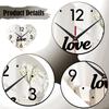Silent Heart Wall Clock Acrylic Modern Decorative Timepiece for Home Bedroom Wedding Valentine Gift